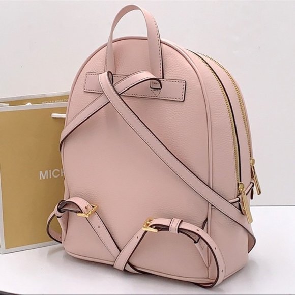 Michael Kors Adina Medium Backpack Leather Powder Blush - Picture 7 of 16